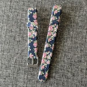 Navy Blue and Pink Floral Waterproof  Fitbit Band